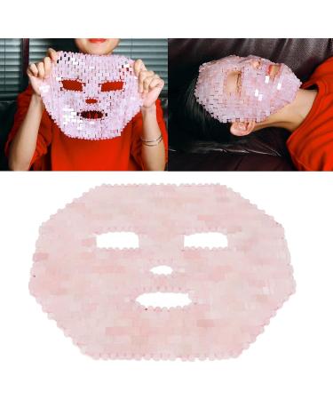 Brrnoo Jade Facial Mask Sleep Mask Quartz Facial Mask Cooling Natural Jade Premium Anti-Aging Facial Sleep Mask Hot and Cold Face Mask Jade Eye Mask for Spa Dark Circles (Quartz Rose) - Buy Online on GoSupps.com