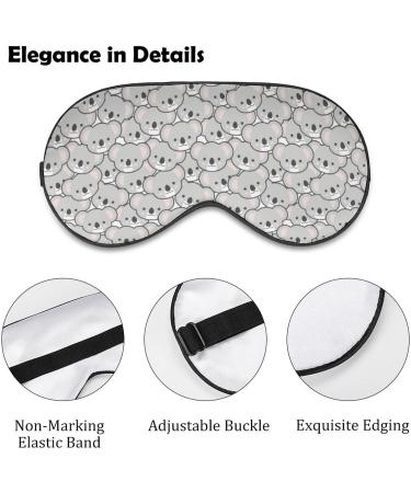 Cute Cartoon Koala Sleep Mask for Women | Adjustable Eye Shades & Elastic Strap - Perfect for Travel & Relaxation - Buy Online on GoSupps.com