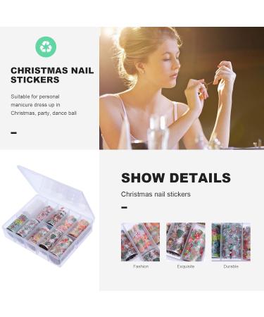 10 Sheets Christmas Nail Art Stickers Xmas Nail Decals Holiday Manicure Santa Stickers Snowflake Nail Art Stickers DIY Xmas Nail Art Tips Xmas Nail Stickers Halloween Nail Supplies - Buy Online on GoSupps.com