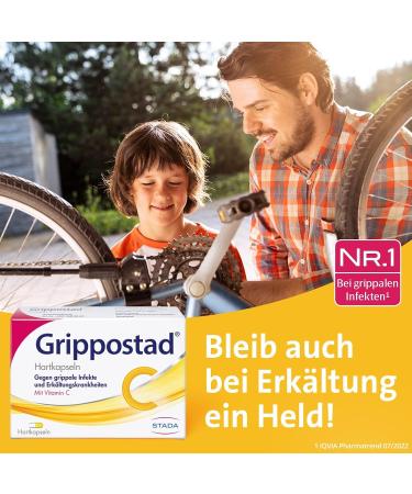 Grippostad C Flu Capsules - Paracetamol Vitamin C & Caffeine | 3x24 Hard Capsules for Cold Relief - Fast International Shipping - Buy Online on GoSupps.com