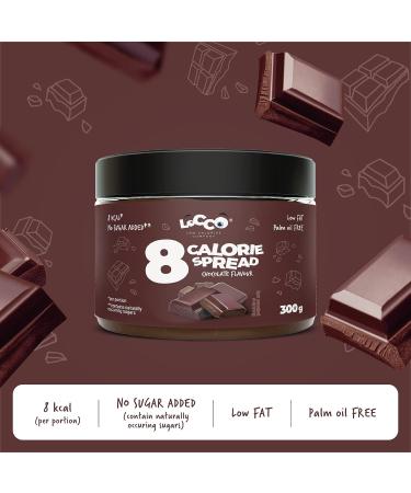 LOCCO 8 Calorie Chocolate Spread 300g - Low Fat, No Sugar Added, Keto-Friendly, Vegetarian Snack - Buy Online on GoSupps.com