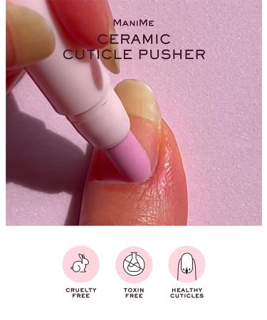 ManiMe Ceramic Cuticle Pusher with Pumice Stone Tip for Healthy Gel Manicure | Apricot Kernel Oil & Vitamin E Infused | Cuticle Care Tool - Buy Online on GoSupps.com