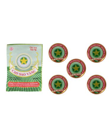 Golden Star Balm Vietnam Balms Star of David Gold Star (5x4 g) Golden Star Balm Cao Sao Vang Vietnam Aromatic Balsam