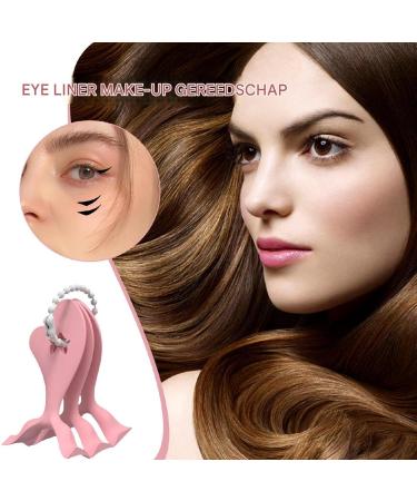 Tyinerc Eyeliner makeup tool eyeliner stencils 3 Piece Contour Eye Makeup Template for Beginners Reusable eyelash shaper for business home appointment travel performance Pink - Buy Online on GoSupps.com
