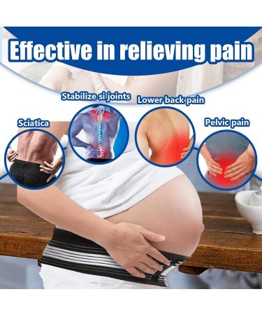 Sciatica Belt for Women and Men 47.2 Inch Sacroiliac Pain Relief Belt Lower Back Support Belt for Alleviates Sciatic Pelvic Lumbar Leg and Sacral Nerve Pain (Black) - Buy Online on GoSupps.com