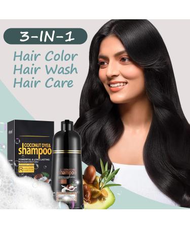 Blonde Brown Hair Dye Shampoo - 3 in 1 Coconut Formula for Gray Coverage | Herbal Brown Shampoo for Men & Women - 16.9 Fl Oz - Buy Online on GoSupps.com