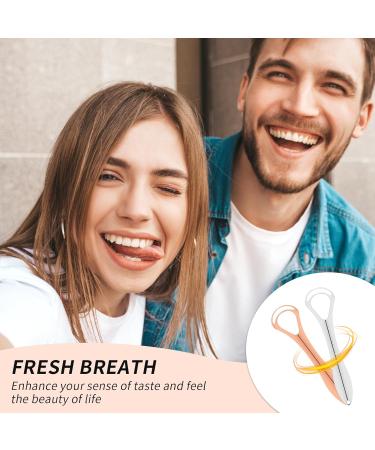 Comnico Stainless Steel Tongue Scrapers - 2 Pack | Enhance Oral Hygiene for Adults & Kids | Ideal for Travel & Outdoor Use - Buy Online on GoSupps.com