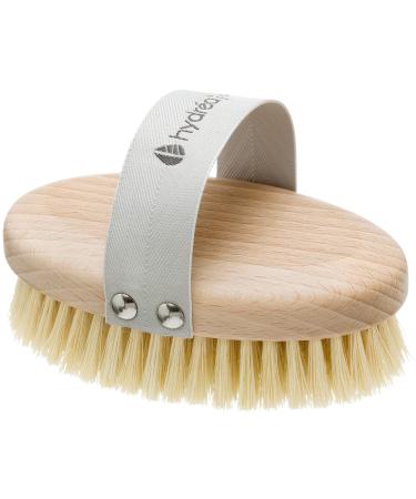 Hydrea London Dry Brushing Body Brush with Cactus Bristle - Dry Brush for Skin  Cellulite Remover  Skin Exfoliating Body Scrubber  Vegan Best Dry Brush for Flawless Skin  Helps Improve Lymphatic Drainage - FSC  Certified...
