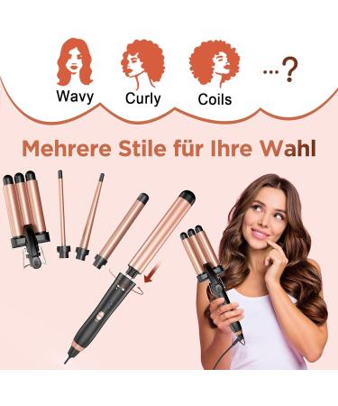 Buy Bestope 5 in 1 Mix Curling Iron Set - Adjustable Temperature 5 Barrels for Large Curls PTC Quick Heat - Perfect for International Shipping - Buy Online on GoSupps.com