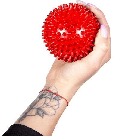Buy SPRINGOS Hedgehog Ball Massage Ball with Knobs - 8.5 cm Hard Red for Relieving Muscle Tension | International Shipping Available - Buy Online on GoSupps.com