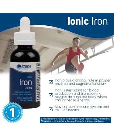 Liquid Ionic Iron Dietary Supplement Drops | 22mg Iron | Cognitive Function & Energy Support | Immune System Booster | 1.9 fl oz - Buy Online on GoSupps.com