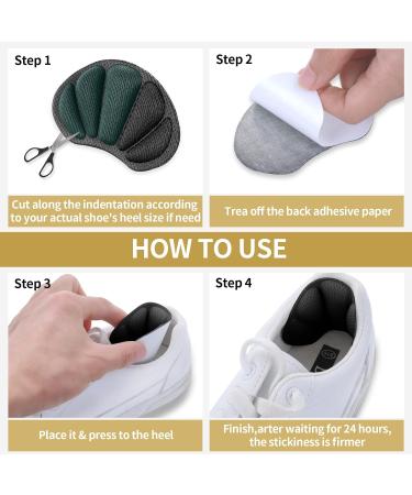 Sibba Heel Cushion Inserts - 4 Pairs of Black High Heel Pillows & Shoe Protectors for Comfort & Support | Ideal for Men & Women - Buy Online on GoSupps.com