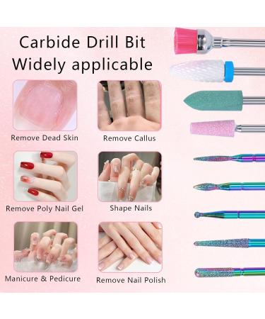 10 Piece Set Nail Drill Bits Electric Nail File Bits Nail Drill Bits Drill Bit Sets Nails For Home Salon Acrylic Gel Nail Manicure Efile Pedicure Tools - Buy Online on GoSupps.com