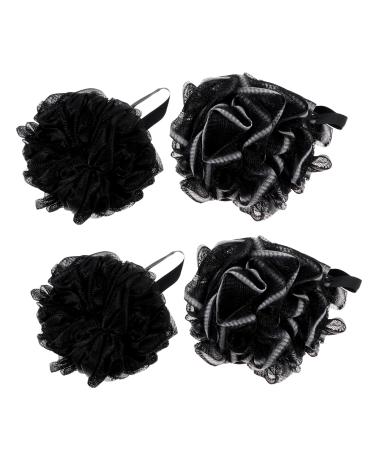 4pcs Charcoal Bath Ball Pride Fascinators Cleaning Sponge Mens Loofah Shower Mesh Pouf Lace- Mesh Shower Ball Mesh Pouf Shower Ball Body Sponge Pe Man Bath Brush Household