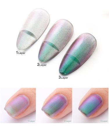 Chameleon Holographic Glitter Nail Polish - Shimmering Iridescent Chrome Varnish - Buy Online on GoSupps.com