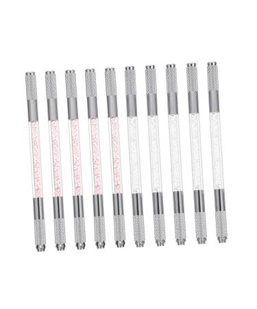 Outanaya 10pcs Crystal Eyebrow Pencil Brow Pen Microblade Needle Holder Lip Microblading Pen Abs