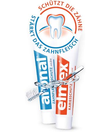 Aronal & Elmex Mini Double Protection Toothpaste - Pack of 6 (6 x 24 ml) | International Shipping Available - Buy Online on GoSupps.com