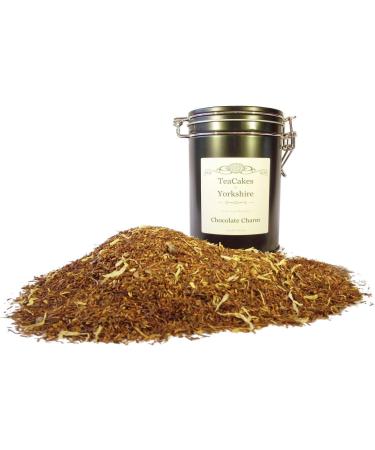 Rooibos Chocolate Charm Tea Gift Set Loose Leaf 100g in Caddy Wrapped with Tea Strainer and Measuring Spoon by TeaCakes of Yorkshire. - Buy Online on GoSupps.com