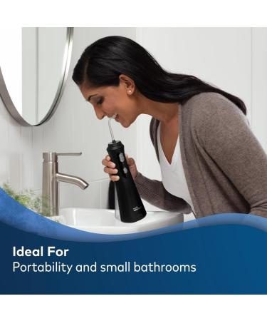 Waterpik Cordless Plus Water Flosser - Rechargeable Portable ADA Accepted | 4 Flossing Tips Ideal for Home & Travel - Satin Black WP-462 - Buy Online on GoSupps.com