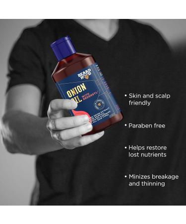 BEARDHOOD Onion Hair Oil with Redensyl for Hair Growth Mineral Oil & Paraben Free 3.3 Ounce/100ML - Buy Online on GoSupps.com