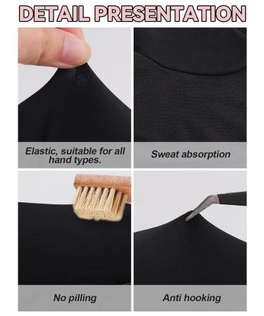 Kalolary Anti UV Gloves for Nail Lamp UPF50+ UV Protection Gloves for Manicure Nail Art Fingerless UV Shield Gloves for Women Girls Gel Manicures (Black) - Buy Online on GoSupps.com