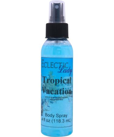 Tropical Vacation Body Spray (Double Strength) 4 ounces Body Mist for Women with Clean Light & Gentle Fragrance Long Lasting Perfume with Comforting Scent for Men & Women Cologne with Soft 4 Fluid Ounces (Double Strength)