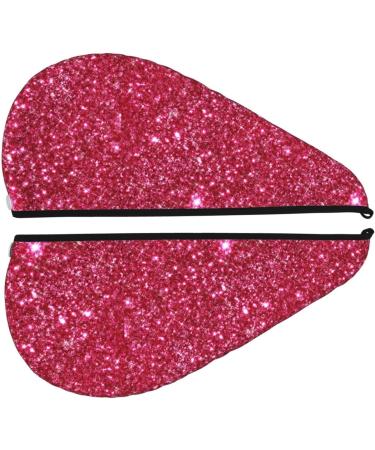 Quick-Dry Pink Glitter Hair Towel Wrap | Towel Turban for Effortless Hair Drying - Buy Online on GoSupps.com