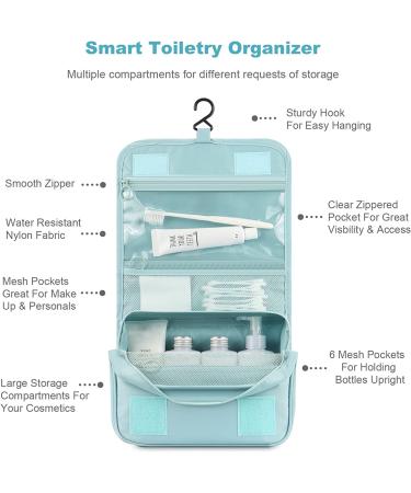 Mossio Large Hanging Toiletry Bag | Travel Makeup Organizer for Men & Women - Beige - Buy Online on GoSupps.com