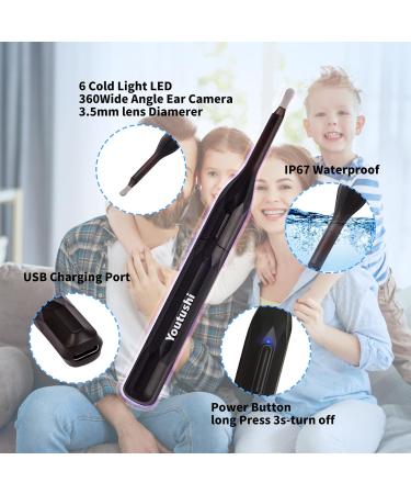 Premium Ear Wax Removal Kit with HD Camera & 6 LED Lights - Rechargeable Ear Cleaner for Adults & Kids - Compatible with iOS & Android - Buy Online on GoSupps.com