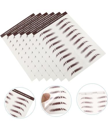 FOMIYES 42 Pcs Eyebrow Stickers Waterproof Stickers 3d Eyebrows Stickers Imitation Eyebrow Sticker Shaper 6d 1 count (Pack of 1) Brownx7pcs - Buy Online on GoSupps.com