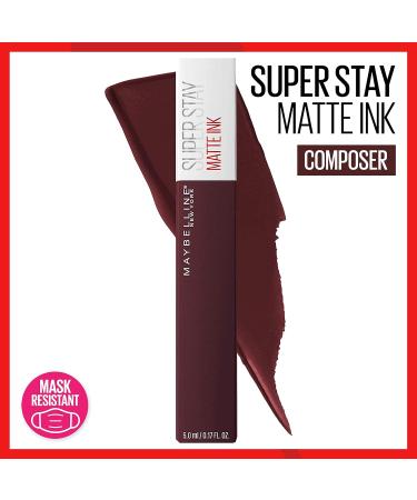 Maybelline Super Stay Matte Ink Liquid Lipstick 16H Wear Composer Cherry Brown 0.17 fl.oz (Pack of 2) - Buy Online on GoSupps.com