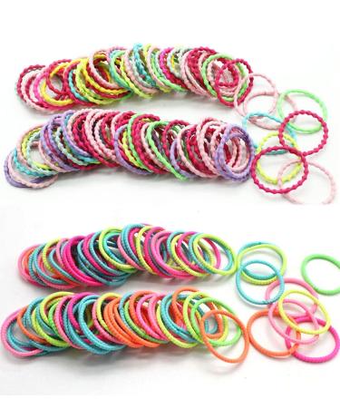 200 pieces elastic hair tie set colorful elastic hair tie children baby hair accessories hair rope ponytail hair band set for little girls children (2 mod les)