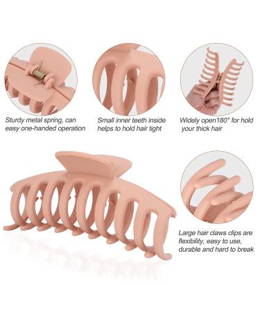 iBuneerly Hair Claw Clips - 6 Colors, Strong Hold for Thick Hair, Non-slip Design, 3 Square Matte & 3 Banana Clamps - 6 Pack for Women - Buy Online on GoSupps.com