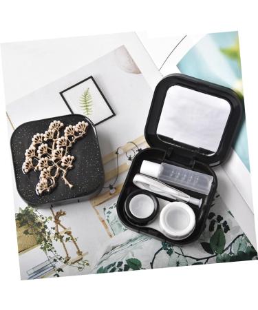 Solustre 3-in-1 Carrying Bag for Contact Lenses & Vintage Perfume Bottles - Lens Applicator Glass Case Travel Case with Mirror - Buy Online on GoSupps.com