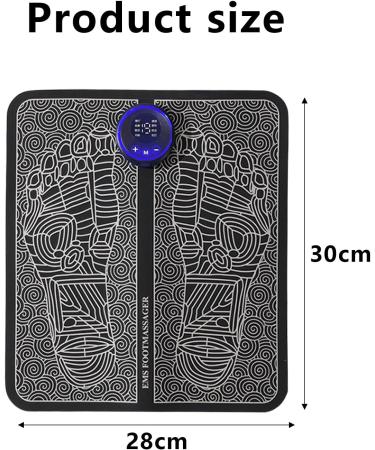 Buy EMS Foot Massage Device - Foldable Intelligent Mat with 8 Modes & 19 Frequencies | Portable USB for Pain Relief & Blood Circulation - Buy Online on GoSupps.com