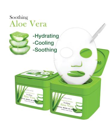 30 Sheet Vitamin-C & Aloe Vera Facial Mask - Brightening & Soothing Skincare | International Shipping Available - Buy Online on GoSupps.com
