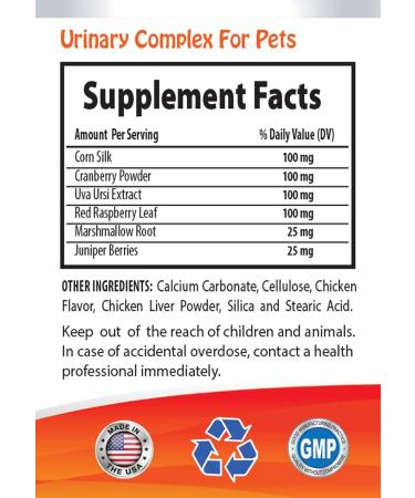 Buy Cat Urine Treats - Advanced Urinary Health Complex for Dogs & Cats - Bladder Support with Cranberry - 90 Treats Bottle - Buy Online on GoSupps.com