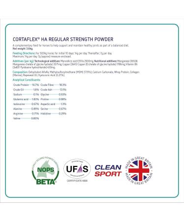 Cortaflex Equine America Regular Powder - Premium Joint & Mobility Support for Horses & Ponies | 3.6kg | International Shipping Available - Buy Online on GoSupps.com