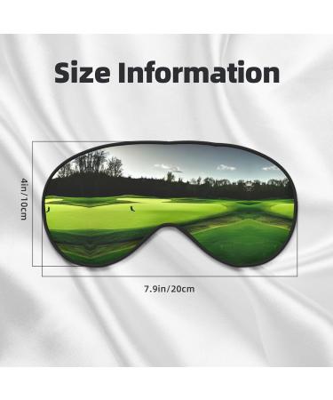 Green Golf Course Print Unisex Sleep Mask | Double-Sided Eye Mask for Sound Sleep & Skin Care - Ideal Gift - Buy Online on GoSupps.com