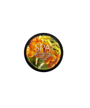Bio2You Body Sugar Scrub Gently Exfoliates and Nourishes the Skin with Honey Sweet Almond Oil and Sea Buckthorn 200ml