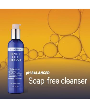 GlyDerm Gentle Face Cleanser | Soap-free Concentrated Cleanser | 0.2% Esterified Glycolic Acid | Gently Exfoliates as it Cleans | Gentle Enough for Twice Daily Use | All Skin Types | 7 oz pump - Buy Online on GoSupps.com