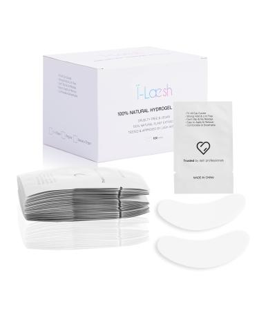 i-Laesh 100 Pairs Eye Pads for Lash Extensions - 100% Natural Aloe Vera Hydrogel Gel Under Eye Pads - Lint Free  Stick Well  Fits Most Eye Shapes Lash Extension Supplies Makeup Tools - ProLash Eye Pads Available ProLash ...