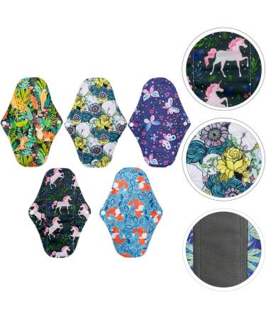 Washable Overnight Incontinence Pads 5pcs | Long Liners with Wings for Women | Reusable Cotton Period Diapers | Ideal for Menstrual Hygiene and Leak Protection - Buy Online on GoSupps.com