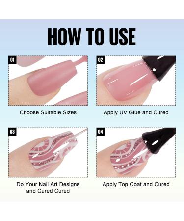 TOMICCA Soft Gel Short Coffin Nail Tips 180PCS - Pre-colored Matte Pink Press On Nails for Nail Art Extensions - 15 Sizes Included - Buy Online on GoSupps.com