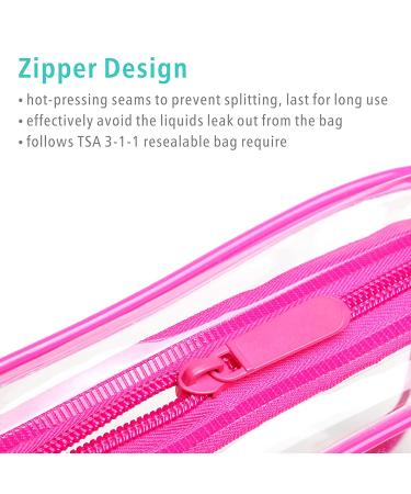 TSA Approved Clear Toiletry Bag - F-color 5 Pack Quart Size Travel Bags for Men and Women - Carry on Airport Compliant Cosmetic Makeup Bags (1-5 Pack) - Buy Online on GoSupps.com