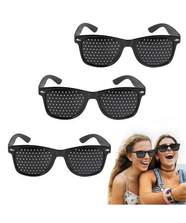 NHGAA 3 pieces Pinhole Glasses raster glasses pinhole glasses perforated glasses raster glasses eye training perforated glasses for eye training eye training glasses short -sighted per thousand glasses