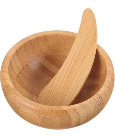 FOMIYES Clay Mask Bowl Set - Bamboo & Wood Mixing Bowls for Skincare | Silicone & Wooden Facial Mask Bowls for Beauty Treatments - Buy Online on GoSupps.com