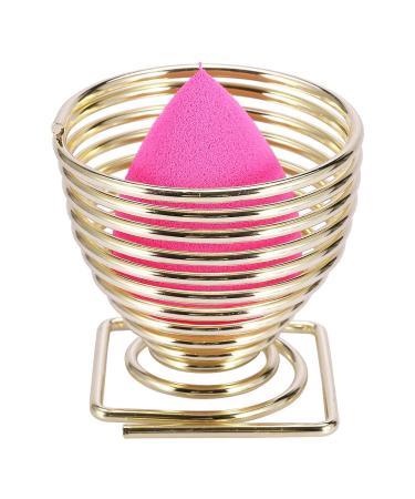 AYNEFY Cosmetic Puff Stand - Dual Type Makeup Sponge Blender Holder Rack | Gold Square Base | Beauty Tool for All Makeup Sponges - Buy Online on GoSupps.com