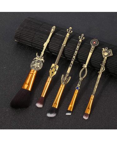 Emowpe Makeup Brush Set - 5-Piece JoJo's Bizarre Adventure with Eye Lip & Powder Brushes & Storage Bag | International Shipping Available - Buy Online on GoSupps.com