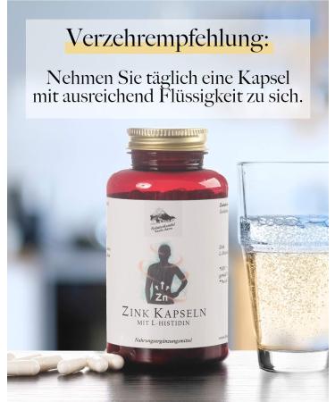 Herbal Trade Sankt Anton Zinc Capsules 25 mg - Premium High-Dose L-Histidine - Gluten & Lactose-Free - 365 Capsules - German Quality - Buy Online on GoSupps.com